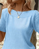 Damen Pullover Mit Puffärmeln Und Rundhalsausschnitt