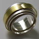 Multi-layered Ring made of Vintage Gold and Silver