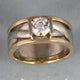 Vintage Gold & Silver Zirconia Knotted Ring
