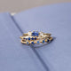 Layered Ring with Blue Zircon