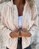 Legere leichte Cordjacke mit Kapuze für Damen
