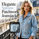 Damen Jeansjacke Mit Blumenmuster Locker Geschnitten