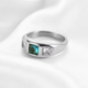 Stone Emerald Inlay Ring