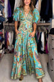 Noor™  - Verfeinerte Lange Kleid mit Puffärmeln