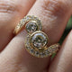 Vintage Irregular Spiral Zirconia Ring