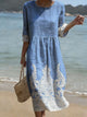 Tiffany | Kleid mit Pflanzen- und Blumenmuster