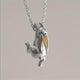 Silver Hare Pendant Necklace