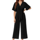 Damen Jumpsuit Mit V Ausschnitt Und Weitem Bein