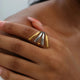 Rise Fan Arc Ring