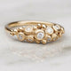 Forged Ring with Vintage Zirconia in Gold