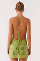 Polyesterkurzkleid mit Paillettenverzierung