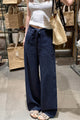 Damen Straight Leg Hose Mit Hoher Taille