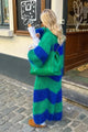 Gemütlicher übergroßer Strickcardigan mit Streifen