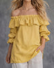 Damen Bluse Mit Volants Und Carmen Ausschnitt
