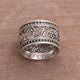 Silver-Plated Ring with Hollow Ivy