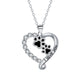 Heart-shaped Pendant Paw Necklace