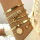 Elegant Golden Bracelet Set