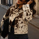 Jacke mit Kuhmuster, Reverskragen und stylischen Druckknöpfen