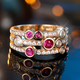 Gold Sprakle Layered Ring