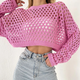 Bayside Open-Knit Crop Top