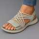 Damen Sandalen Bequem Mit Verstellbarem Riemen