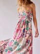 Maxikleid ärmellos mit Blumenmuster aus Polyester