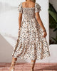 Damen Midikleid Mit Print In A Linie