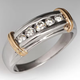 Silver & Gold Stone Ring