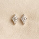 Kite Cut Diamond Stud Earrings