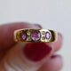Ring with Pink Crystal in Vintage Gold