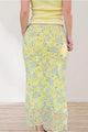 Damen Midirock Mit Blumenprint In A Linie