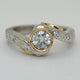 Spiral Ring Made of Gold and Shiny Silver