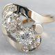 Irregularly Waved Zirconia Ring in Vintage Style