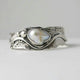 Vintage White Pearl Silver Ring