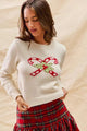 Gemütlicher Weihnachten Candy Cone Kurzpullover