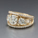 Golden Vintage Crystal Ring