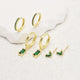 Fiorenza Viridelle Earrings emerald | Gold