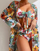 Dreiteiliges Bikini-Set mit Blumenmuster – Yara