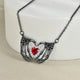 Skeleton Heart Pendant Necklace