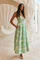 Damen Maxikleid Mit Blumenmuster Und Spitze