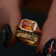 Vintage Ring Set with Glitter