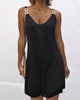 Damen Cami Kleid Unifarben Knielang