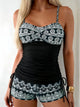 Damen Tankini-Set Mit Ornamentprint