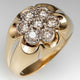 Vintage Daisy Zirconia Gold Ring