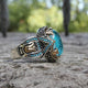 Luxurious Sapphire Carved Ring