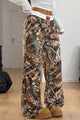 Damen Weite Hosen Mit Print Und Hohem Bund
