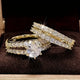 Elegant Eternal Radiance Gold Ring Set