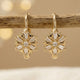 Minimalist Circle Snowflake Copper Earrings