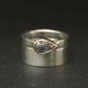 Vintage Zirconia Drop Silver Ring