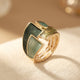 Green Enamel Gold Ring